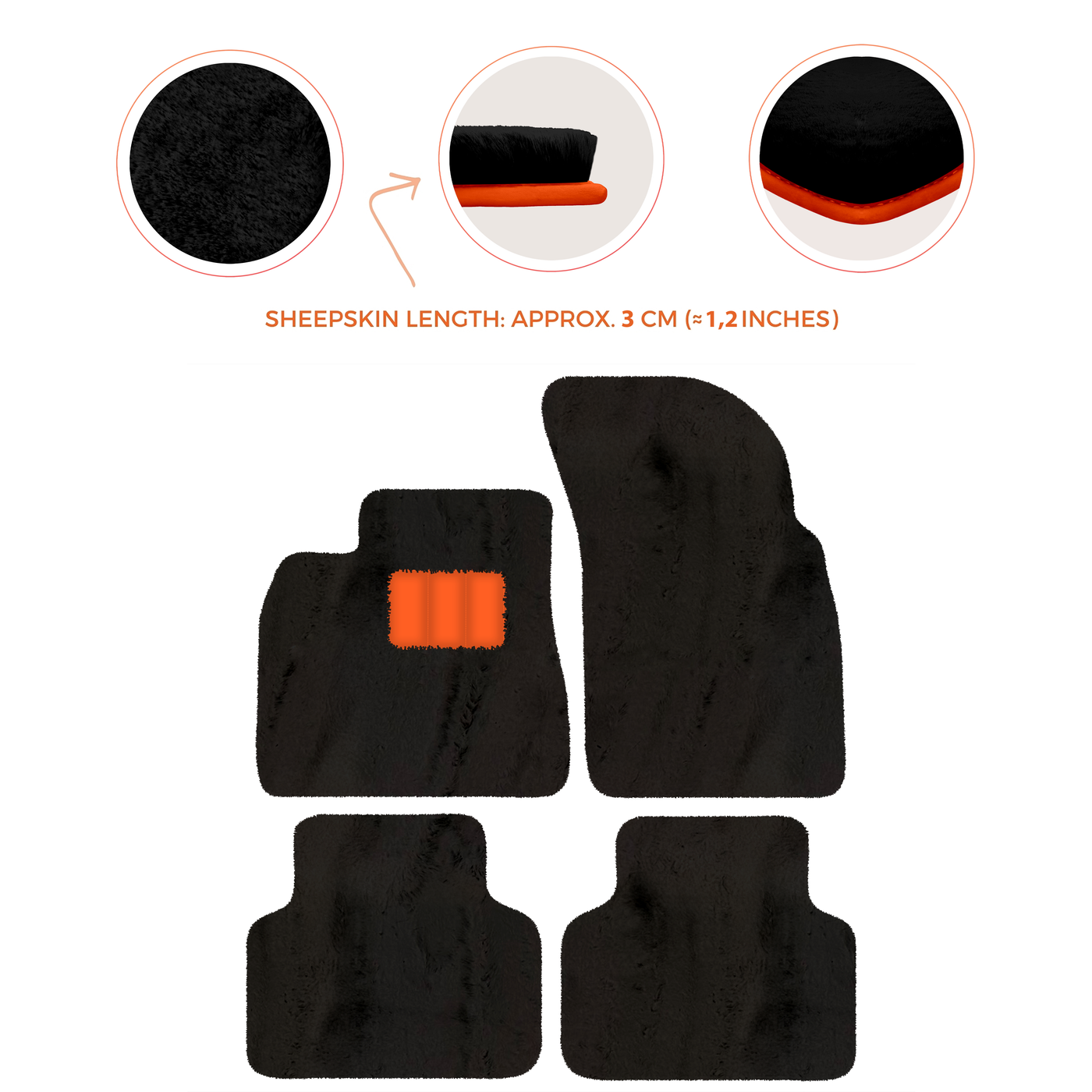 Premium Luxury Sheepskin Floor Mats for Bentley Bentayga 2015-2023