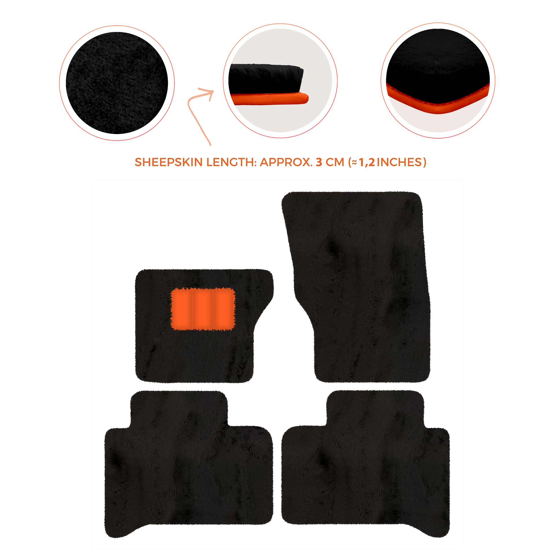 Luxury Sheepskin Floor Mats for Range Rover Velar (2017-2024)