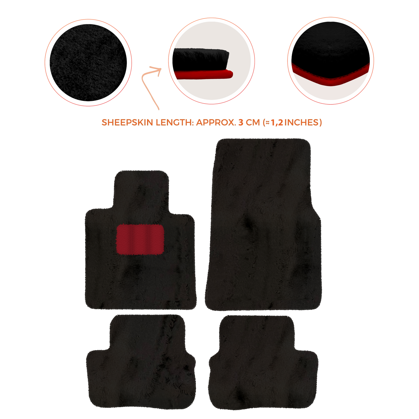 Premium Sheepskin Floor Mats for Rolls-Royce Cullinan (2018-2025)