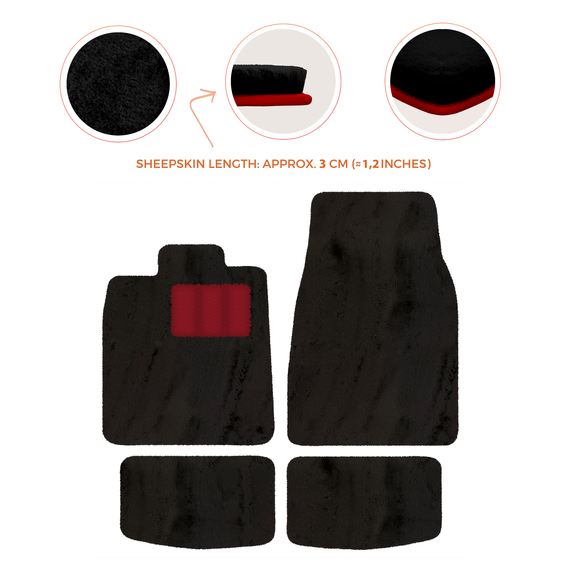 Premium Sheepskin Floor Mats for Porsche Panamera (2009-2016)