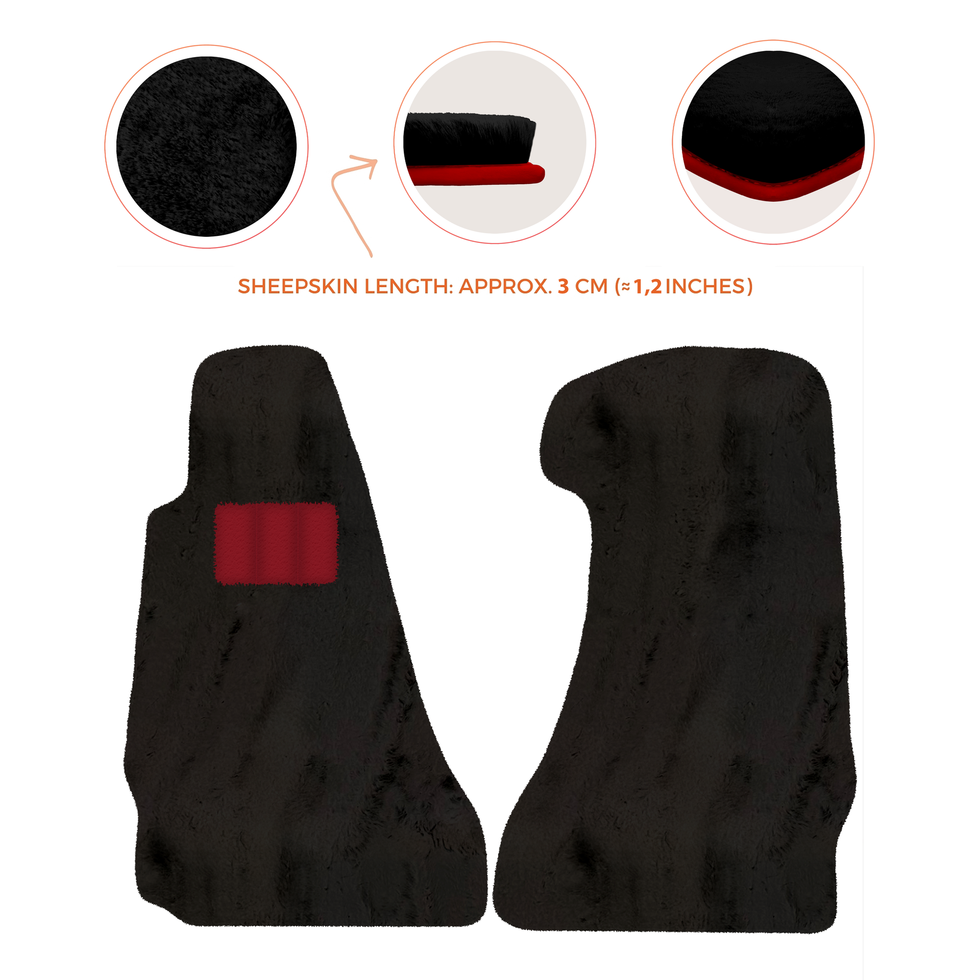 Premium Sheepskin Floor Mats for Aston Martin V8 Vantage (2006-2017)