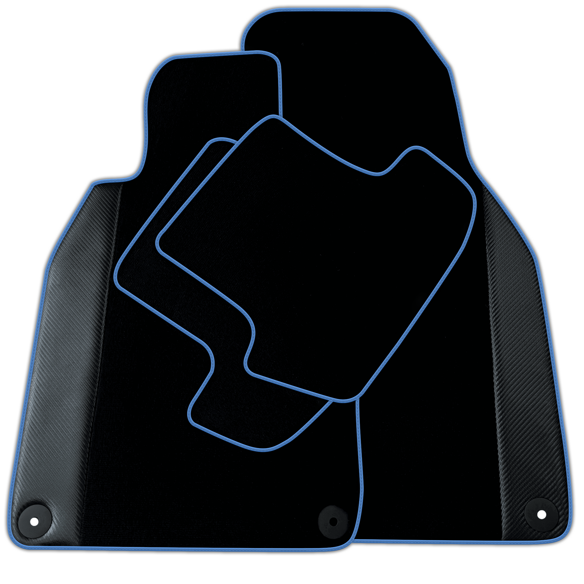 Black Floor Mats for Porsche Taycan (2020-2023) with Carbon