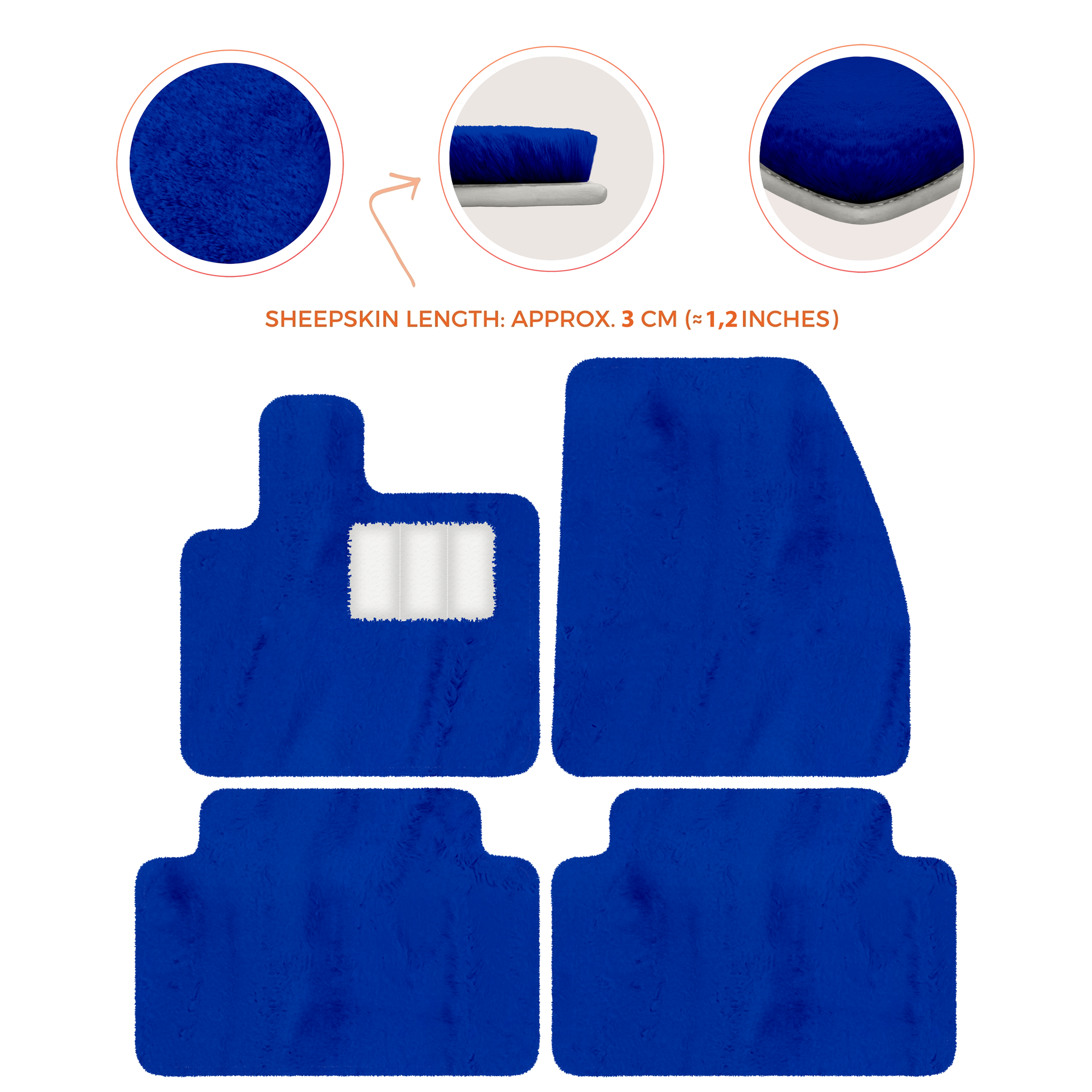 Premium Sheepskin Floor Mats for Range Rover Evoque (2016-2024)