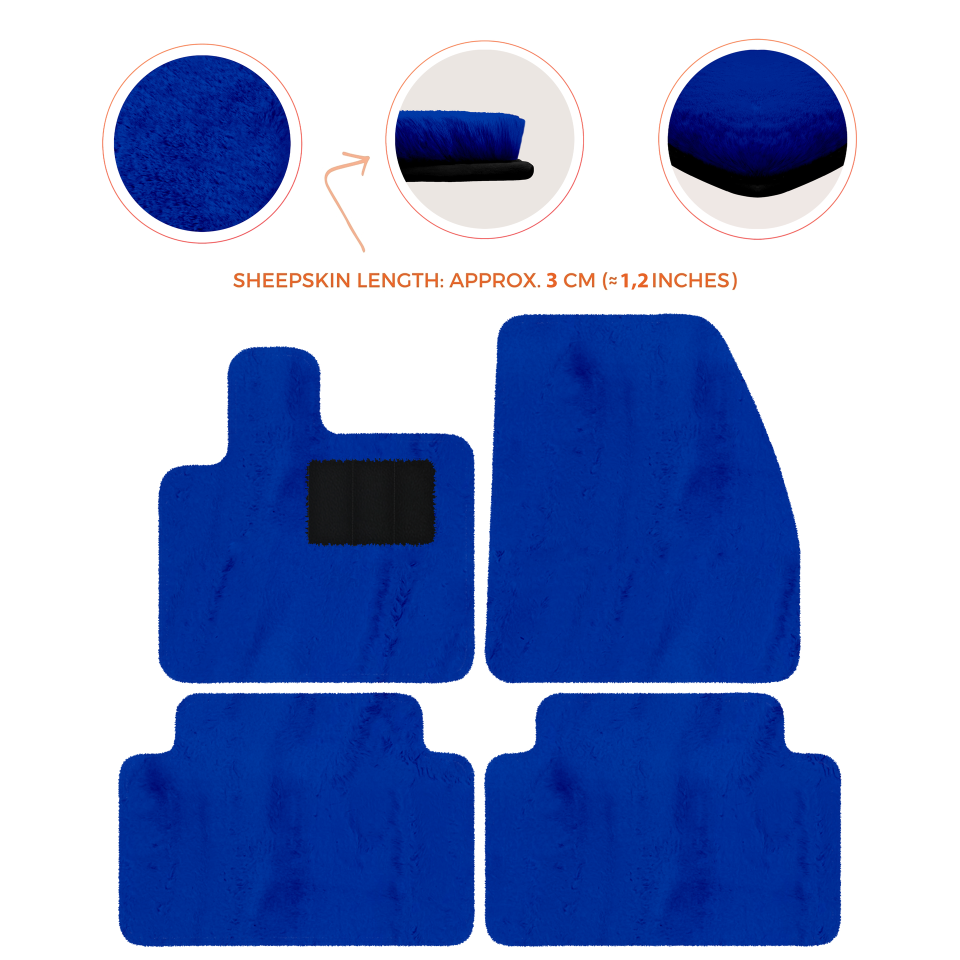 Premium Sheepskin Floor Mats for Range Rover Evoque (2016-2024)