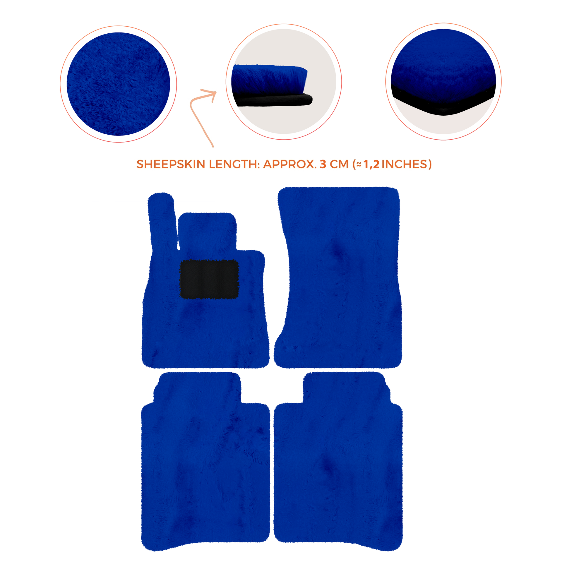 Luxury Sheepskin Floor Mats for Mercedes-Benz S-Class X222 | 2015-2021