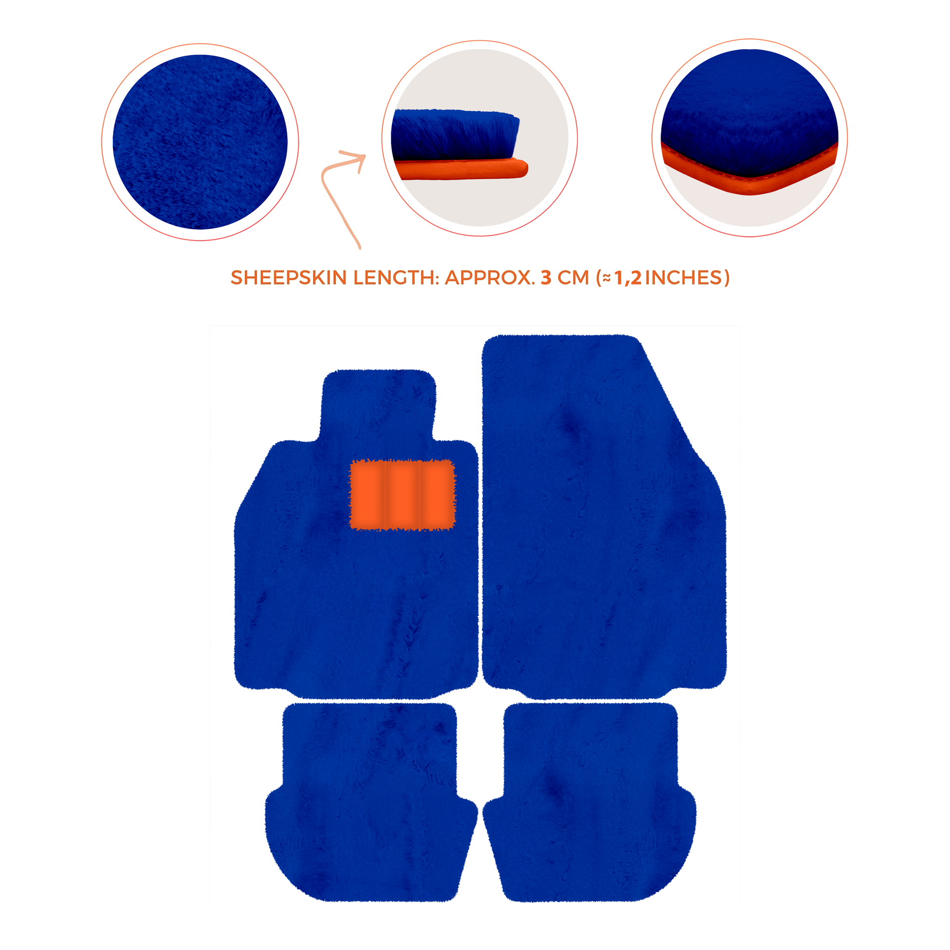 Premium Luxury Sheepskin Floor Mats for Porsche 911 (2004-2012)