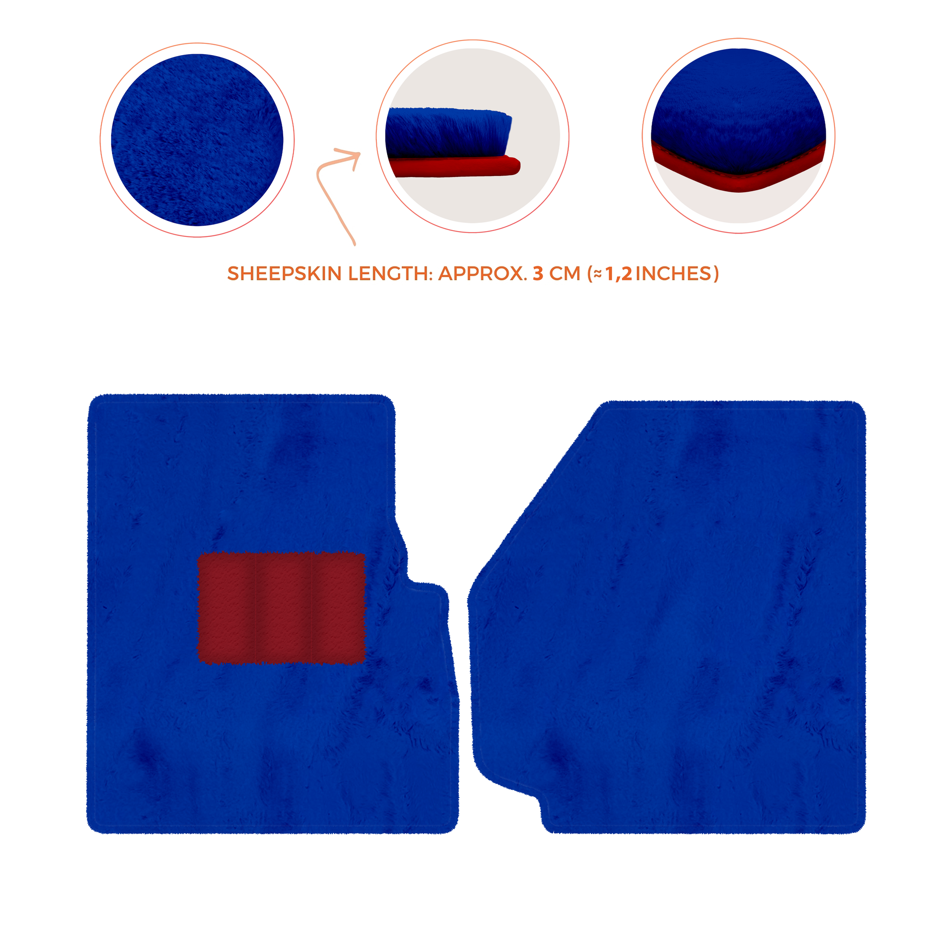 Premium Sheepskin Floor Mats for Land Rover Discovery (2004-2009)