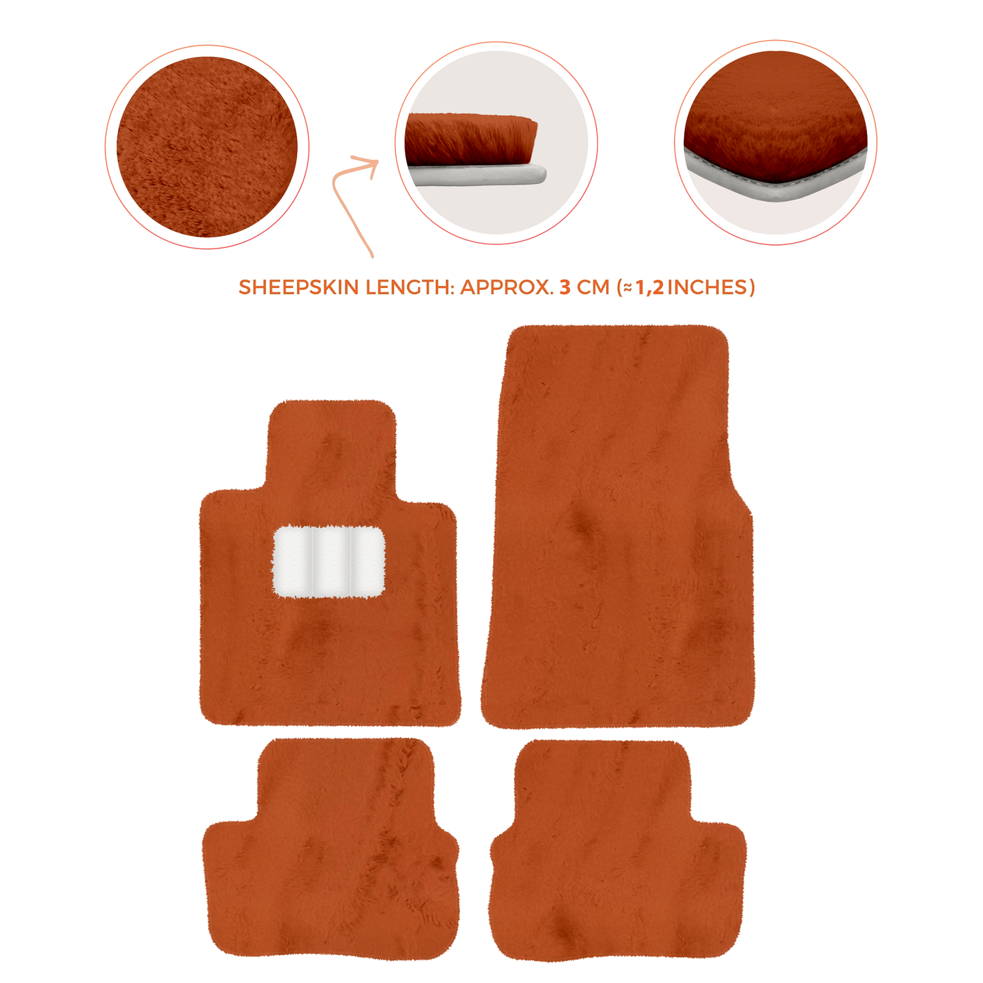 Premium Sheepskin Floor Mats for Rolls-Royce Cullinan (2018-2025)