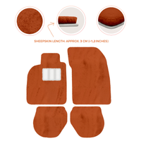 Sheepskin Floor Mats for Porsche 911-993 (1993-1998) - Sheepskin Length, Various Color Options