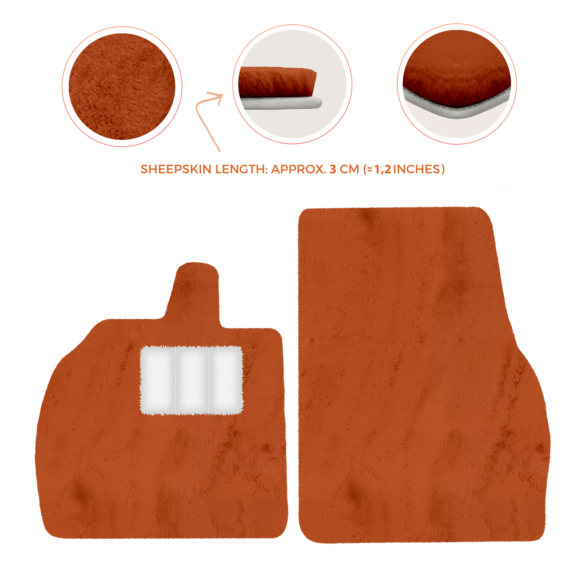 Luxury Sheepskin Floor Mats for Lamborghini Revuelto 2024-2025