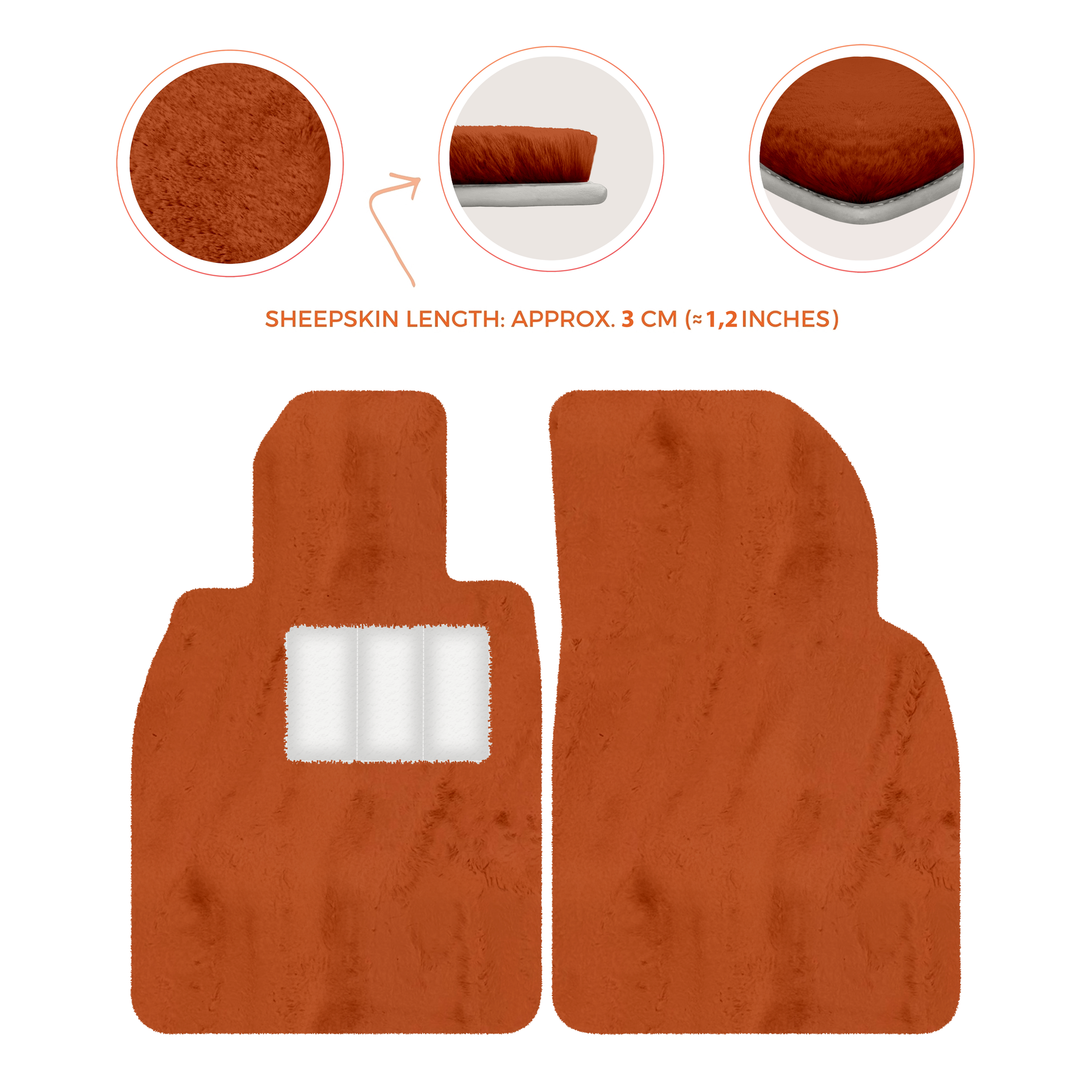 Premium Sheepskin Floor Mats for Porsche Cayenne (2018-2023)