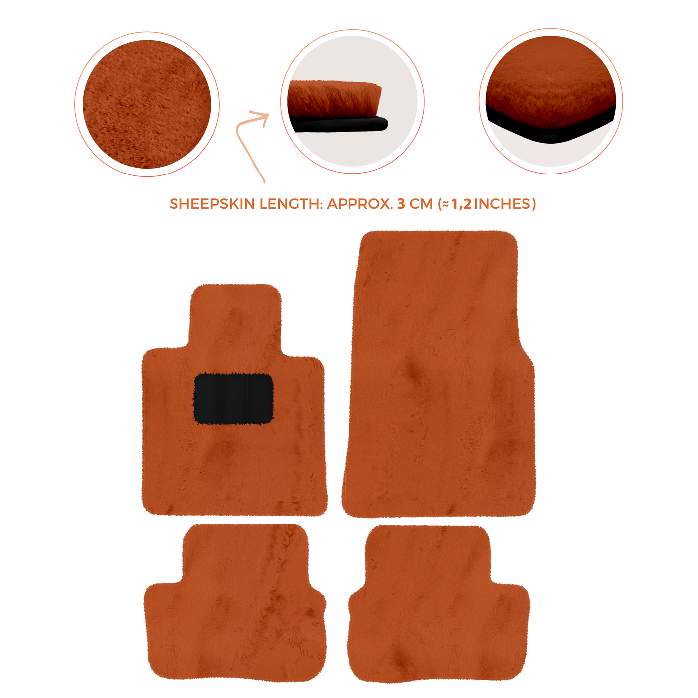 Premium Sheepskin Floor Mats for Rolls-Royce Cullinan (2018-2025)
