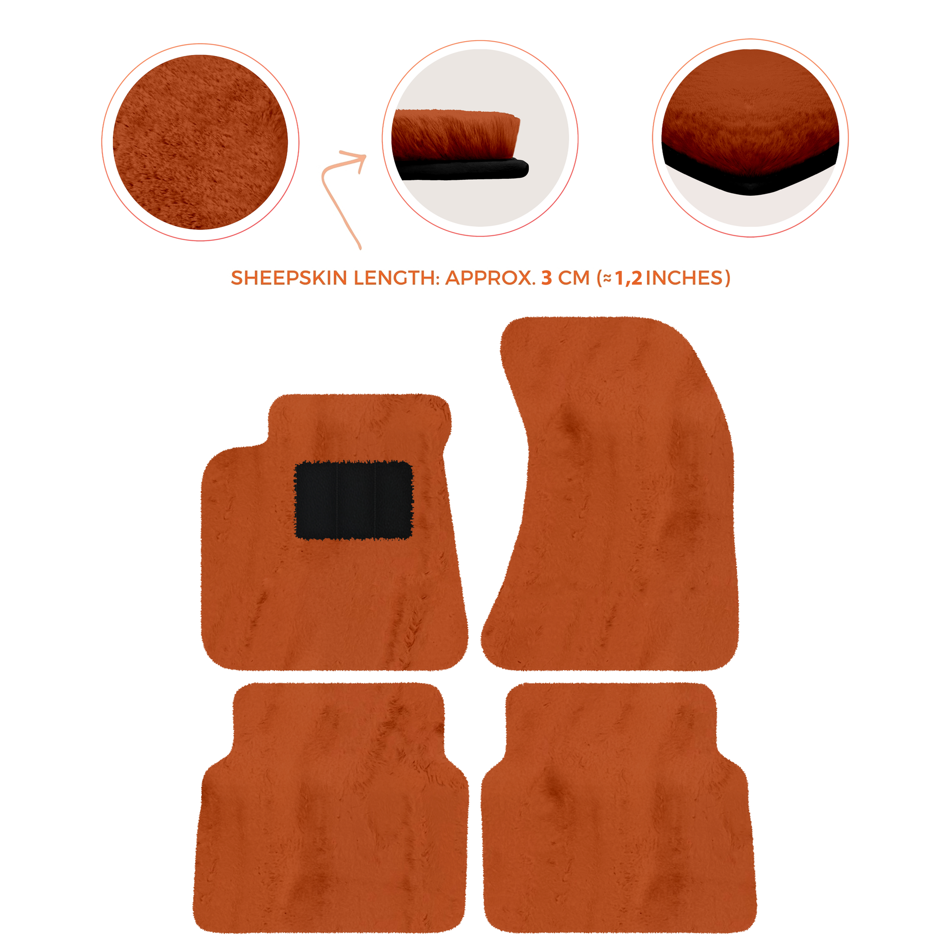 Luxury Sheepskin Floor Mats for Rolls-Royce Wraith (2013-2023)