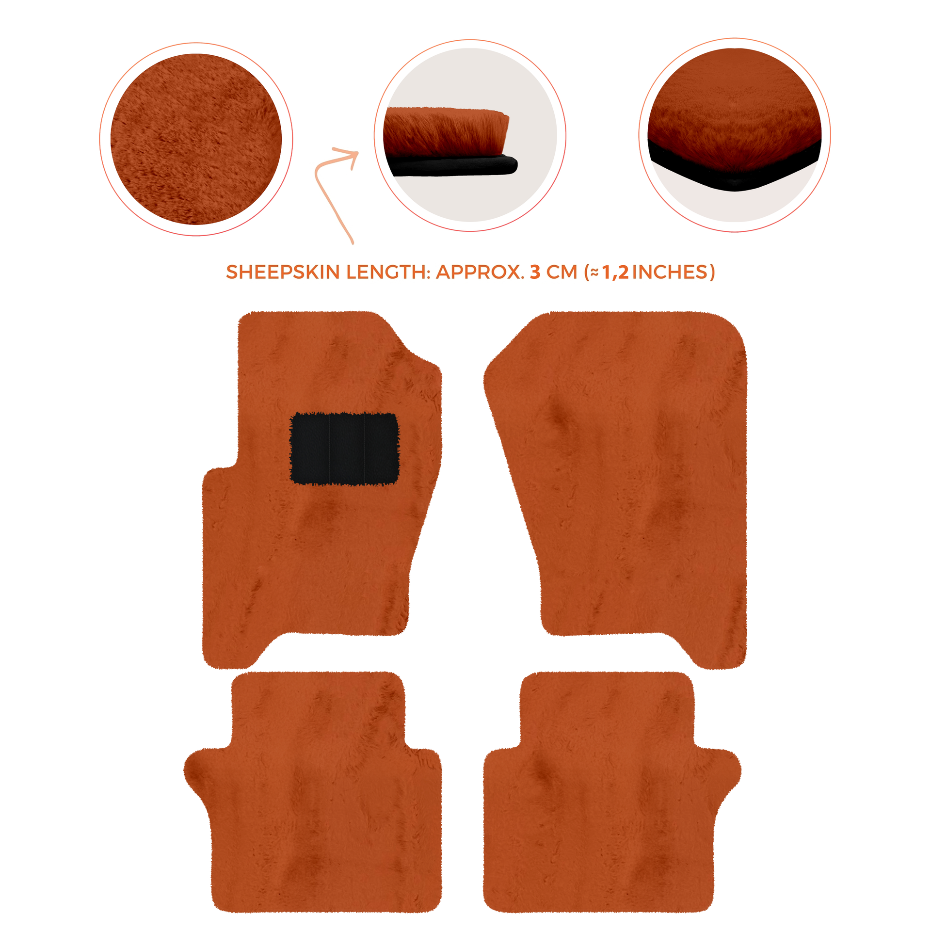 Luxury Sheepskin Floor Mats for Your Range Rover Sport 2005-2010