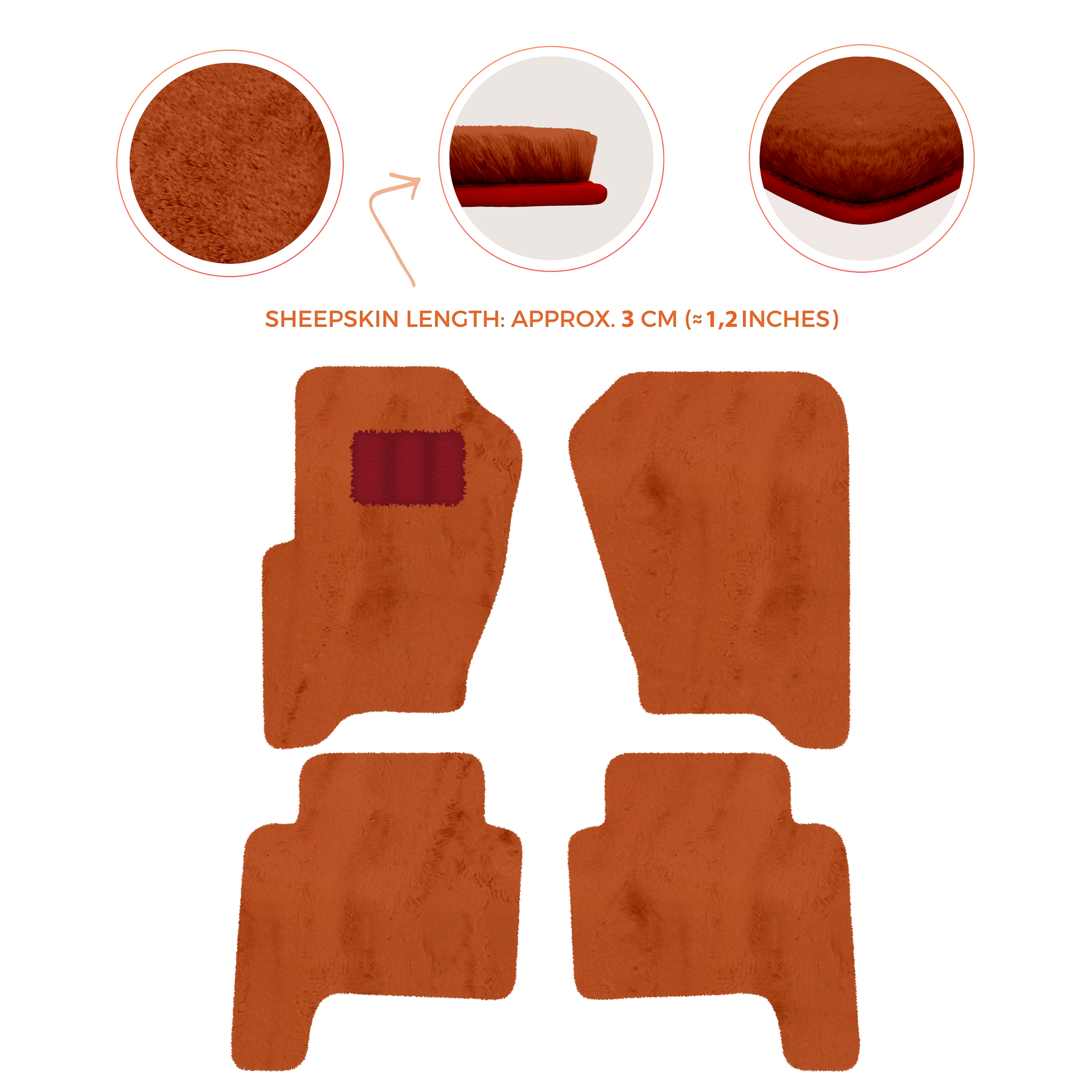 Luxury Sheepskin Floor Mats for Land Rover Discovery (2017-2026)