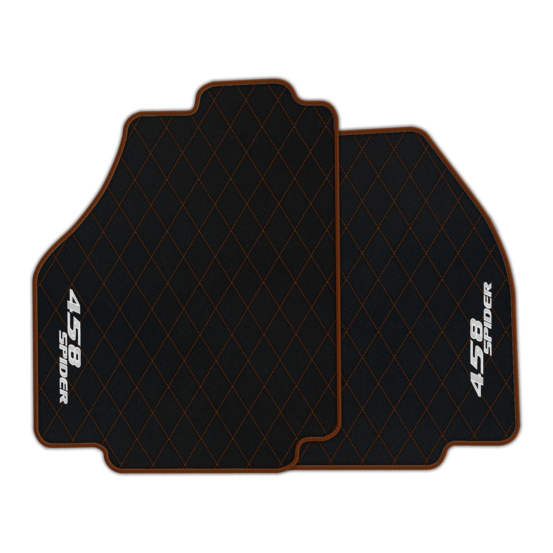 Premium Black Leather Floor Mats for Ferrari 458 Speciale (2012-2015)