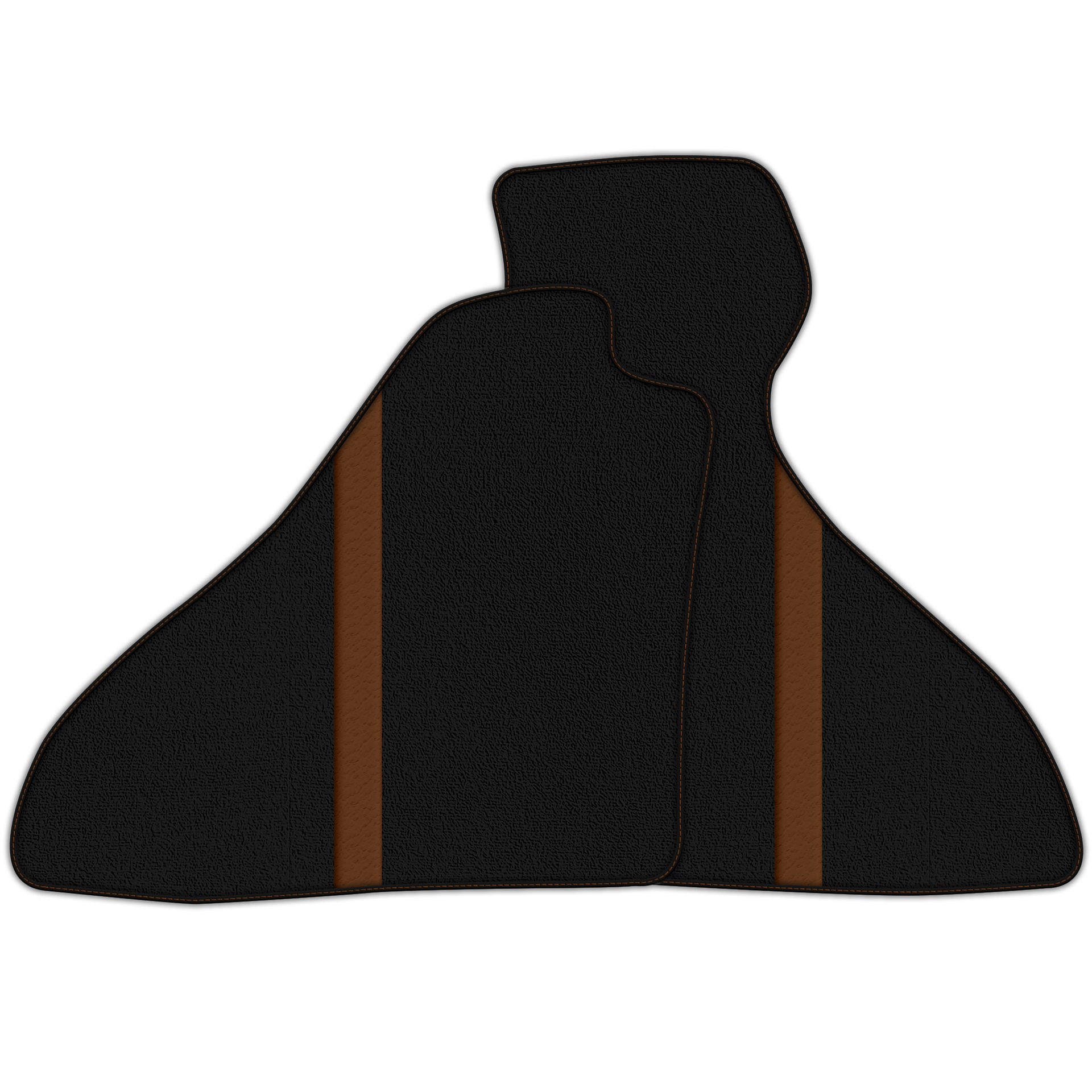 Black Leather-Trimmed Floor Mats for Ferrari Dino GT4 (1973-1979)