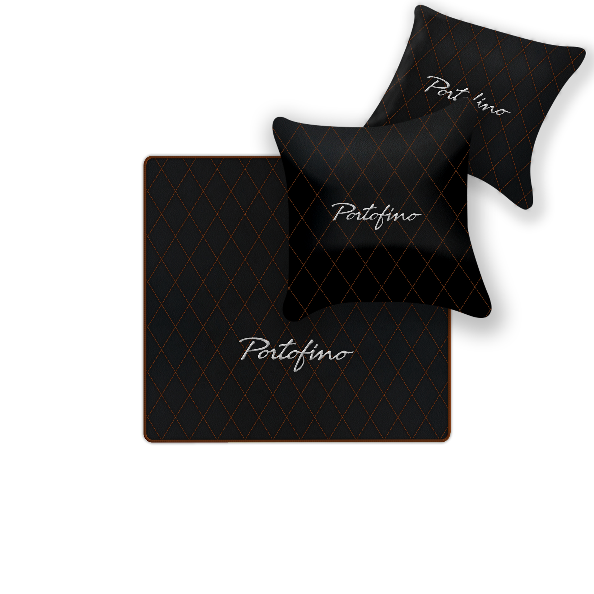 Custom Black Leather Floor Mats for Ferrari 812 Superfast (2018-2023)