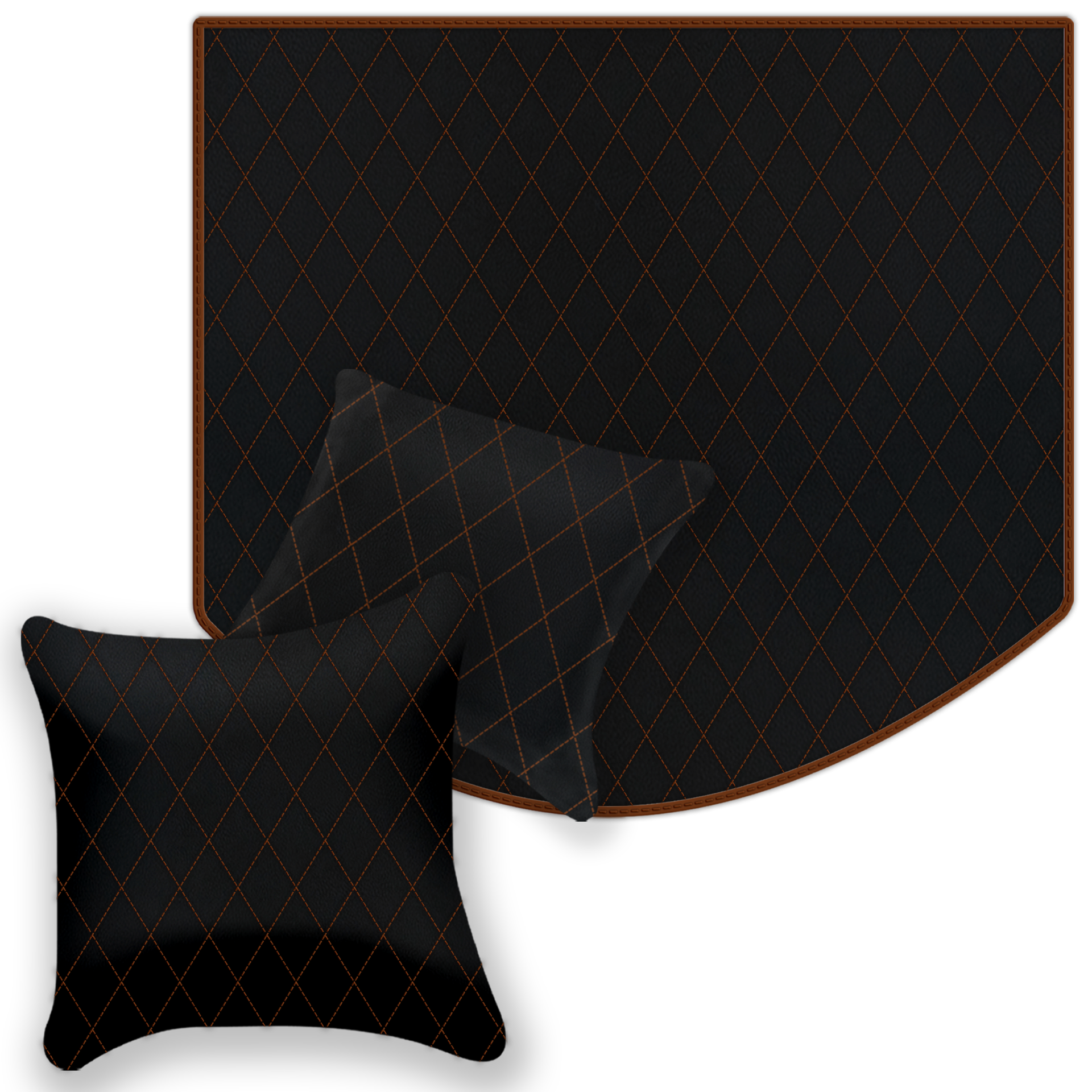 Premium Black Leather Floor Mats for Ferrari 512 TR (1992-1994)