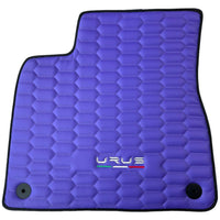 Purple Leather Black Floor Mats for Lamborghini Urus | Black Trim - AutoWin