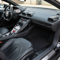 ランボルギーニ・ウラカン用カーボンファイバーレザーカスタムブラックフロアマット