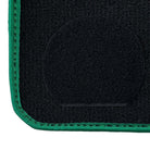 Black Floor Mats for Ferrari Purosangue with Green Trim | Italian Edition - AutoWin