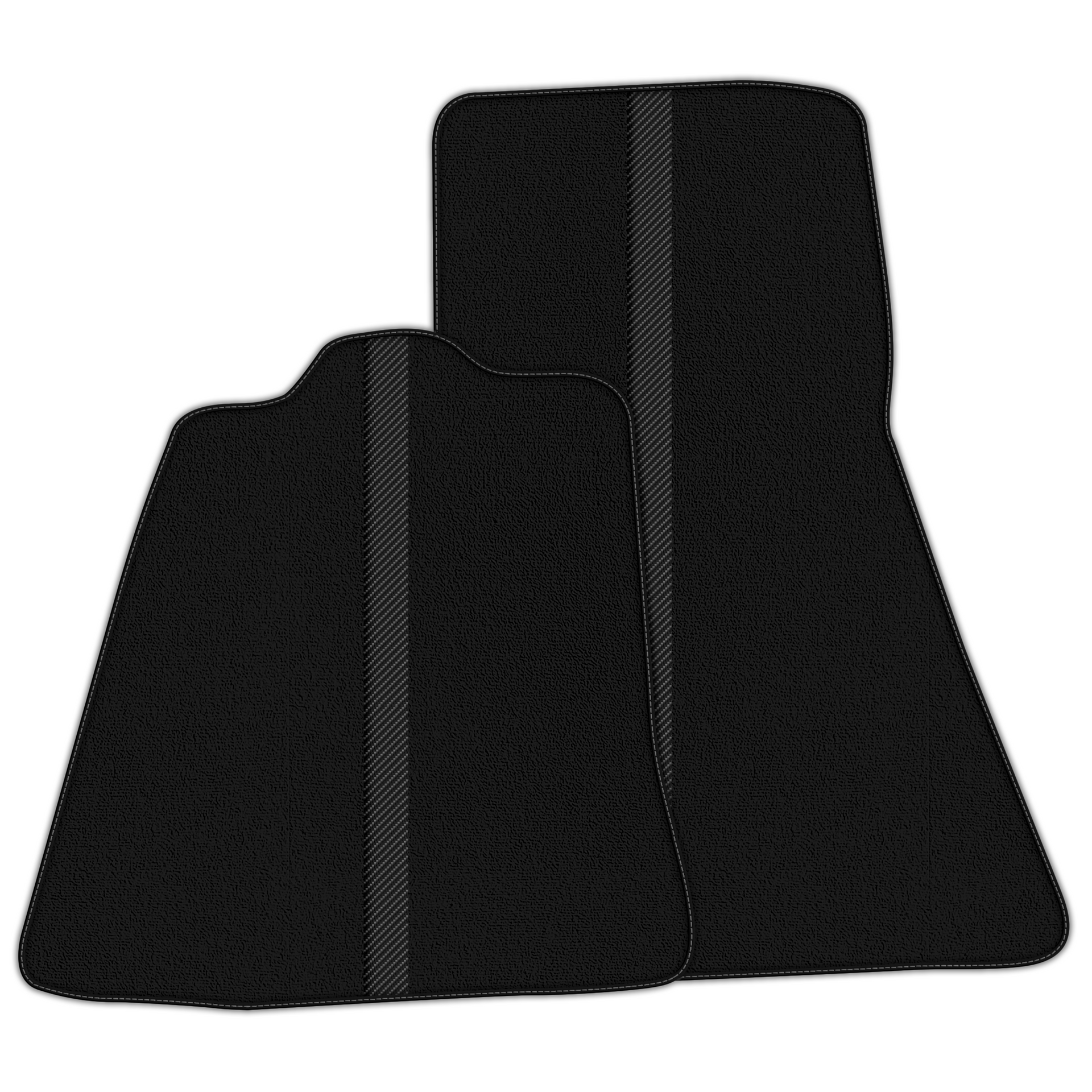 Black Floor Mats with Leather Line for McLaren 720S (2017-2021) - Various Colors