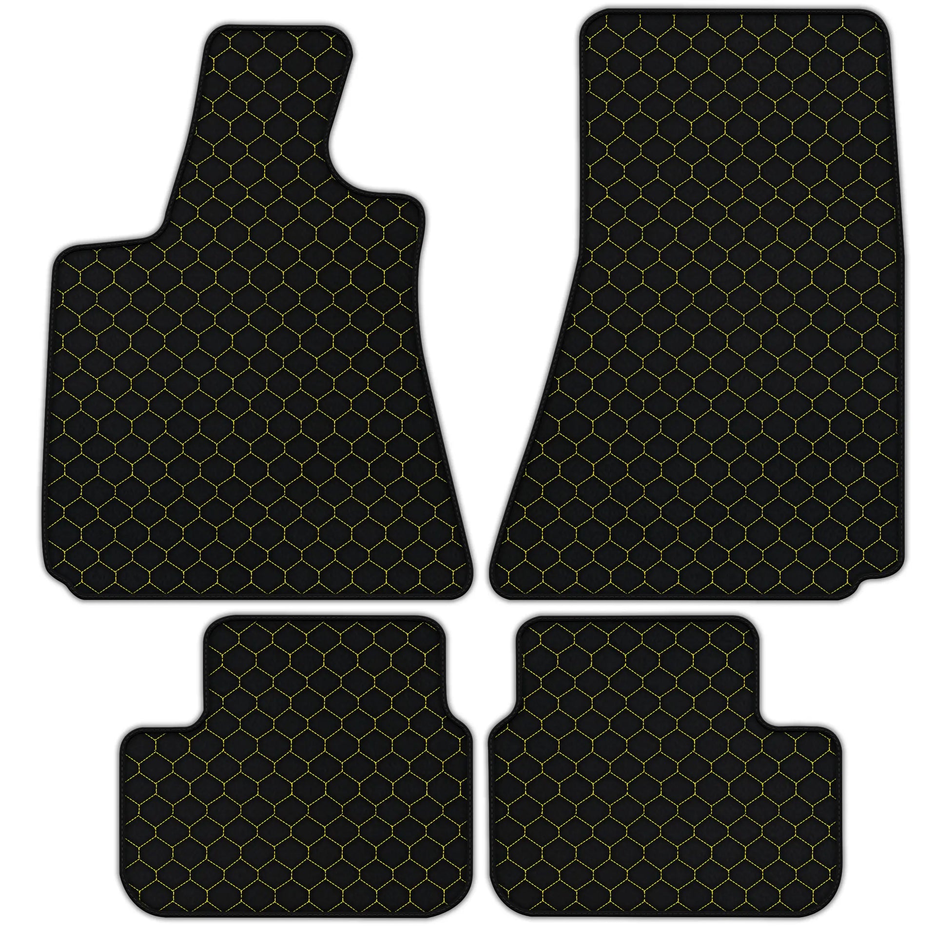 Customizable Leather Floor Mats with Hex Pattern for Maserati Ghibli (2013-2022)