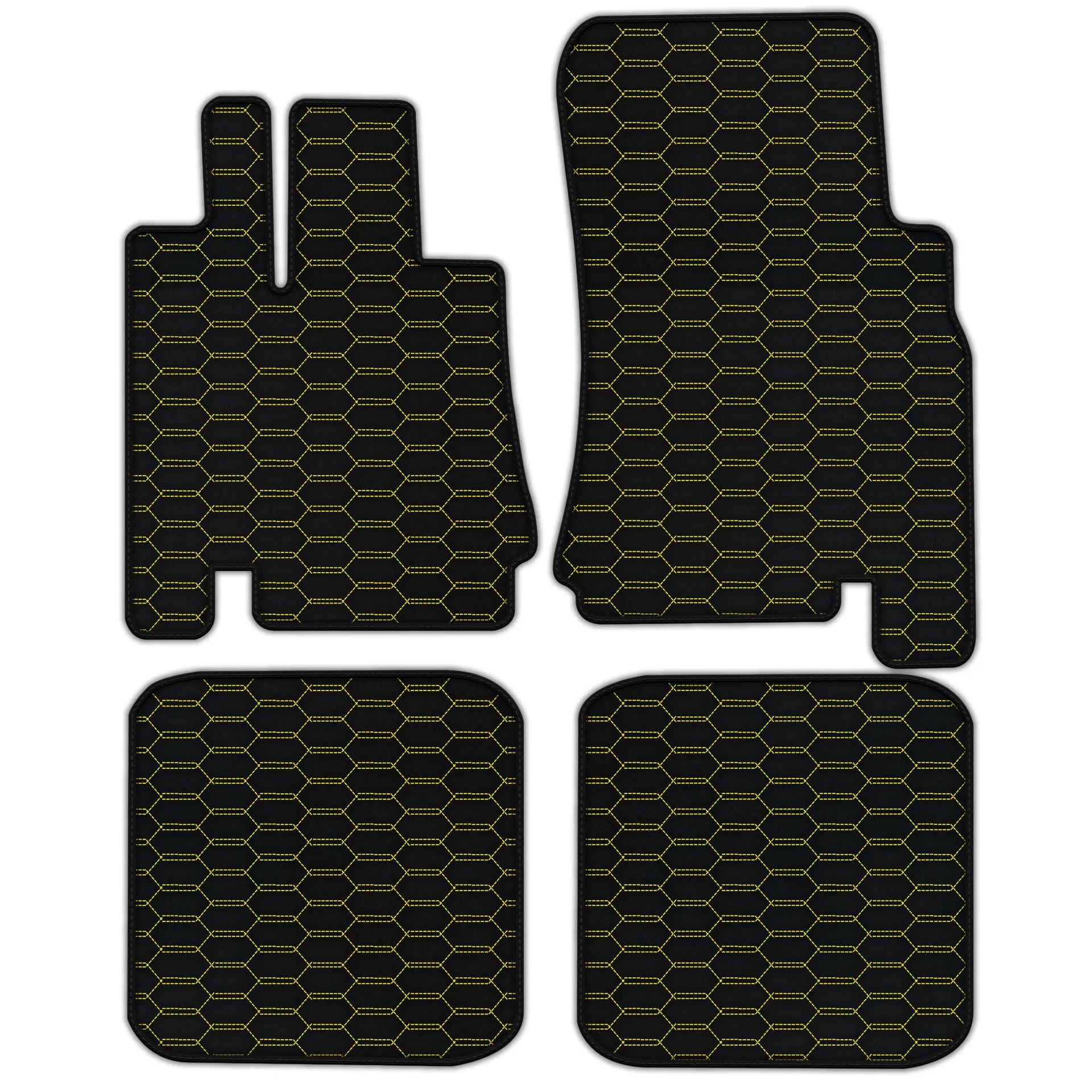 Customizable Leather Floor Mats with Interlaced Hex Pattern for Bentley Green Label (1998-2009)