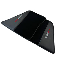 Black Floor Mats for Ferrari 296 GTB (2022-2024) with Carbon Fiber - AutoWin