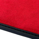 Black Floor Mats for Ferrari 296 GTS (2022-2024) with Red Alcantara Leather - AutoWin