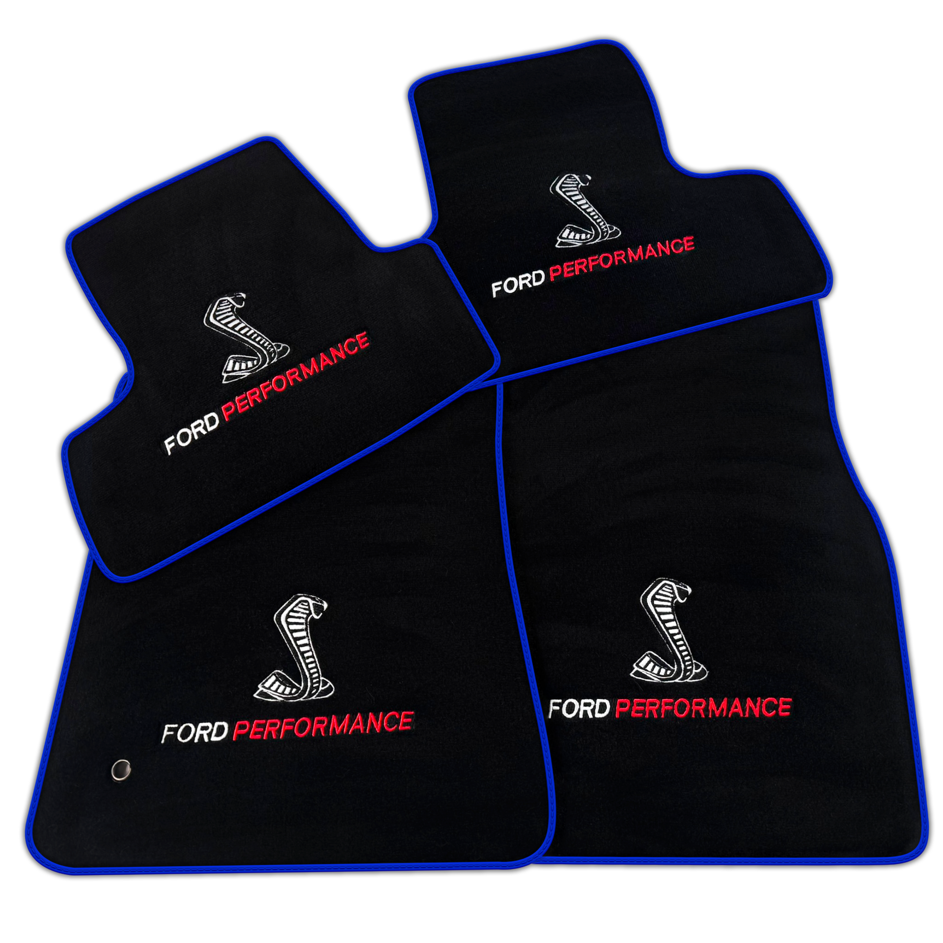 Customizable Black Floor Mats for Ford Mustang VI (2015-2023) Ford Performance