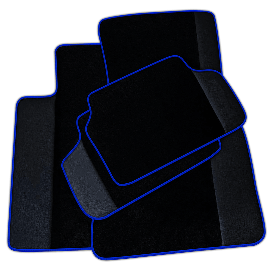 Black Floor Mats for BMW 1 Series 1 Series with Leather | Various Trim Colors