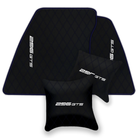 Ferrari 296 GTB Black Leather Floor Mats | Stylish & Durable