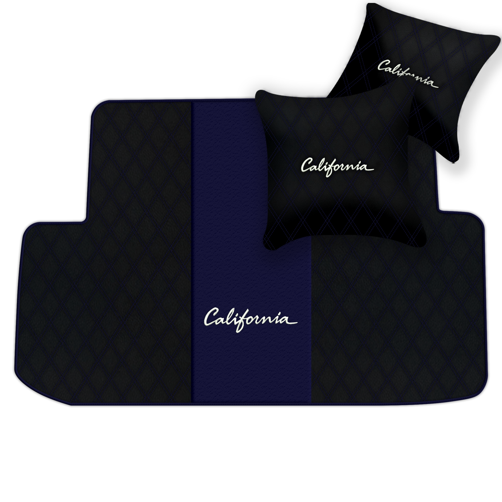 Orange Stitching Black Leather Floor Mats for Lamborghini Urus