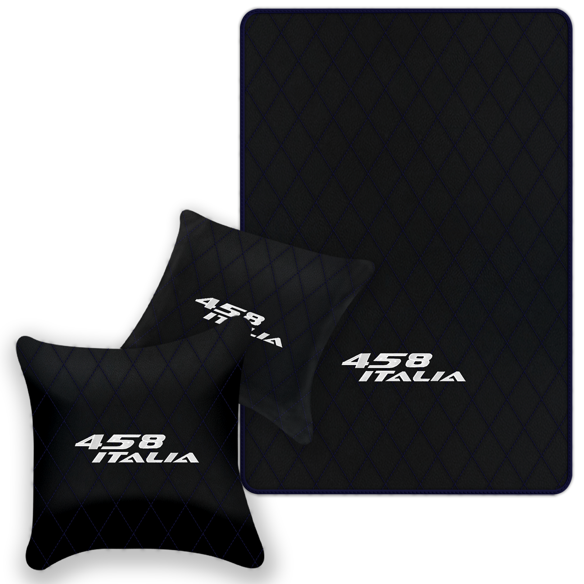 Premium Black Leather Floor Mats for Ferrari 458 Spider (2012-2015)