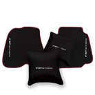Premium Black Leather Floor Mats for Ferrari California | Full Set