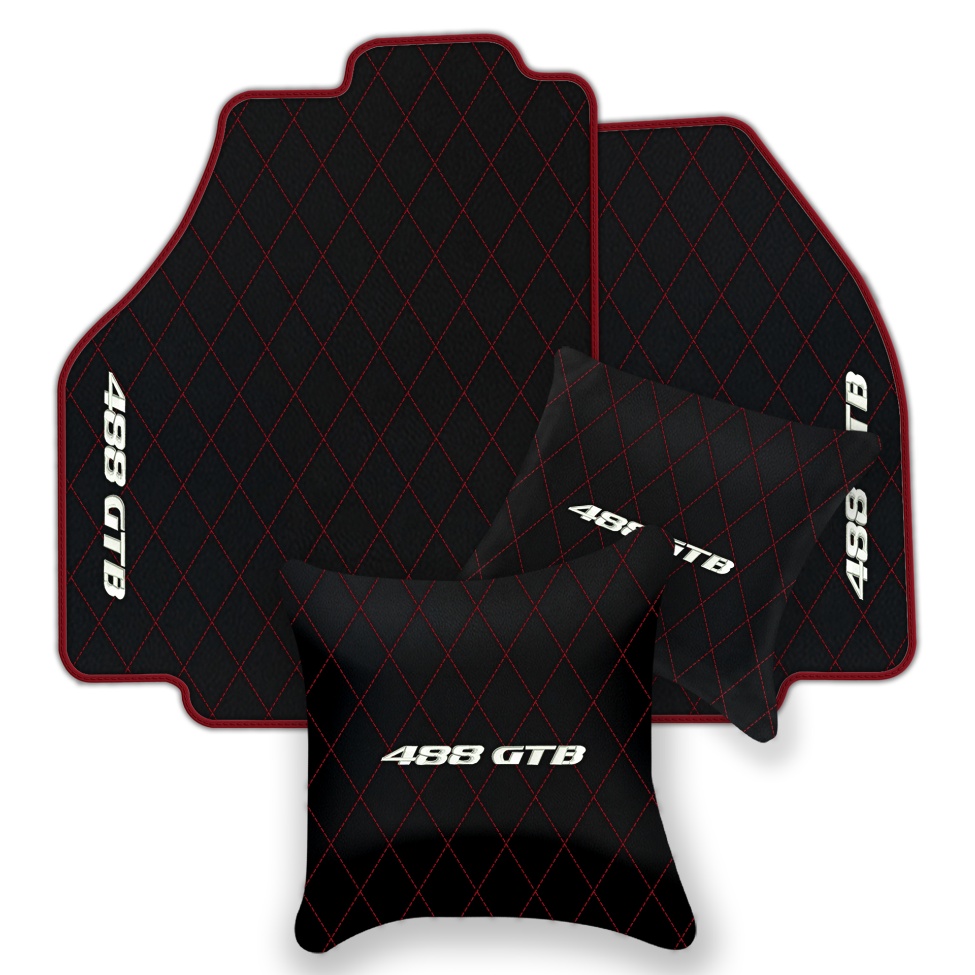 Premium Black Leather Floor Mats for Ferrari 458 Italia (2009-2015)