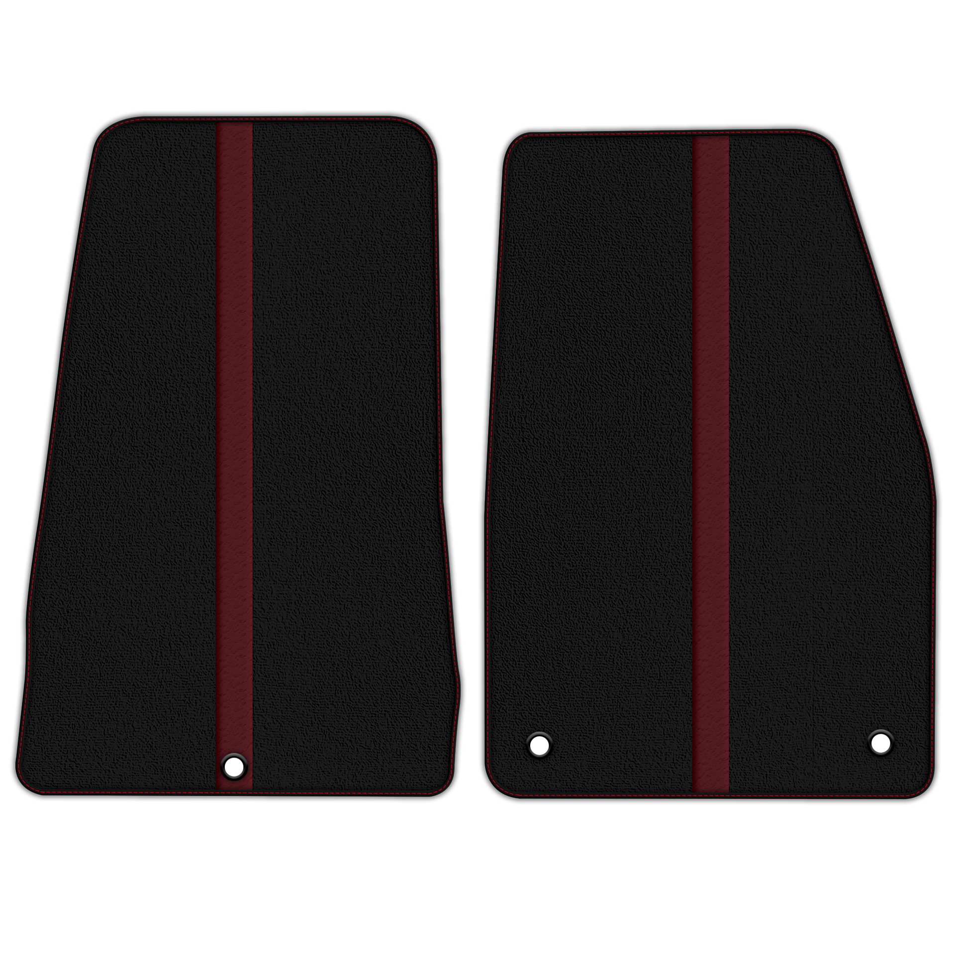 Black Floor Mats with Leather Line for Dodge Viper (2003-2006) - Various Colors