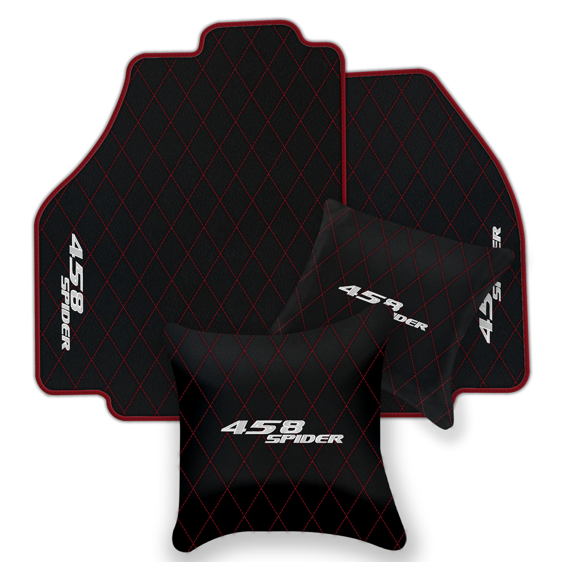 Premium Black Leather Floor Mats for Ferrari 458 Speciale (2012-2015)