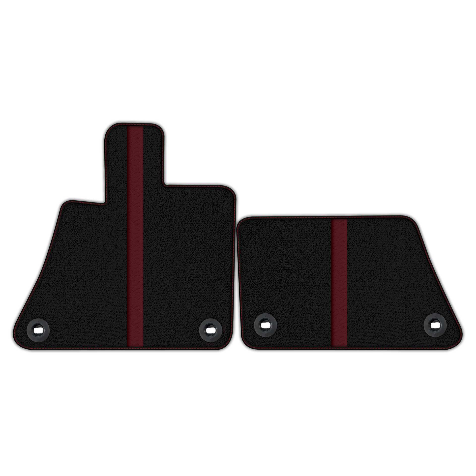 Black Floor Mats with Leather Line for Bugatti Veyron (2005-2015) - Various Colors