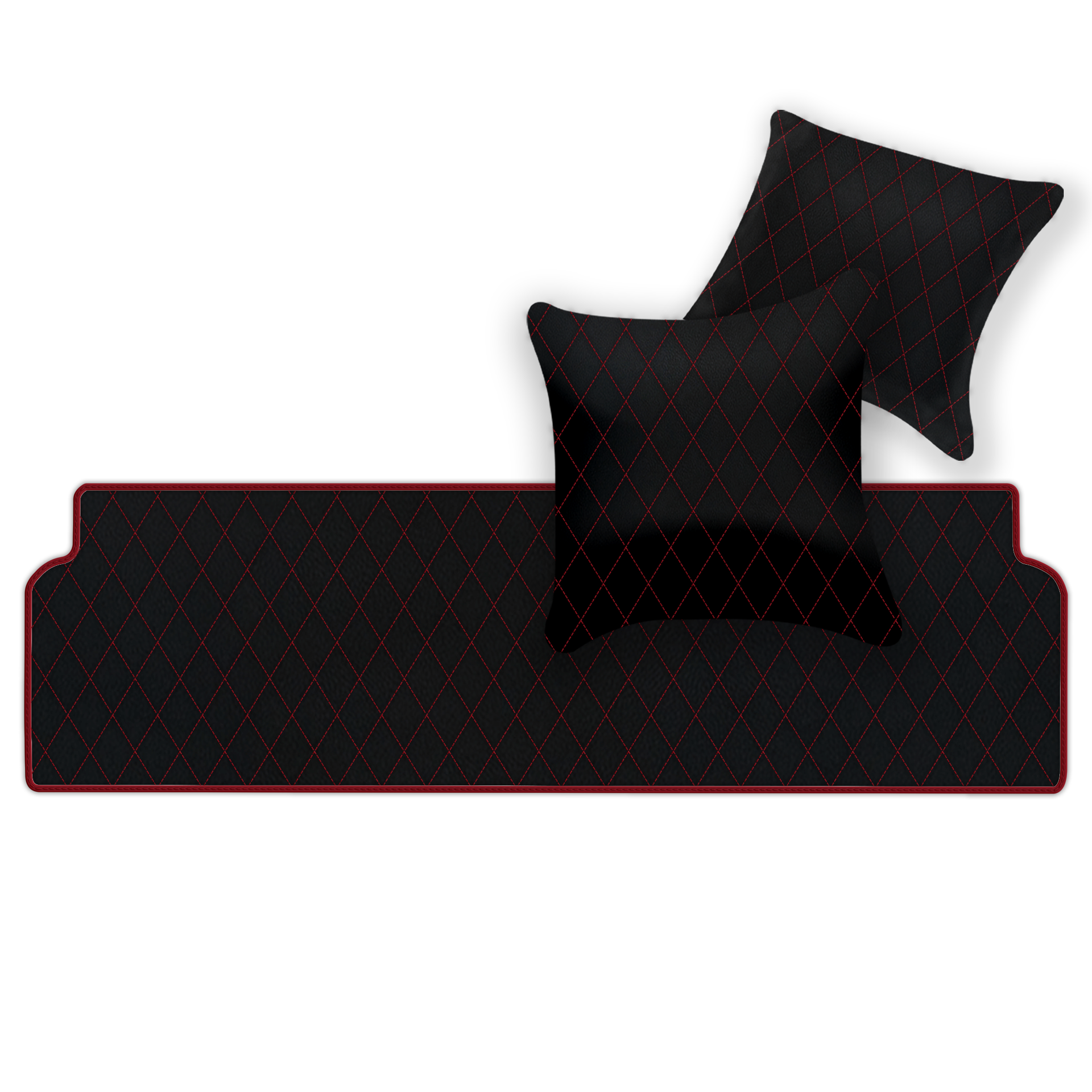 Premium Black Leather Floor Mats for Ferrari F8 Tributo (2019-2023)