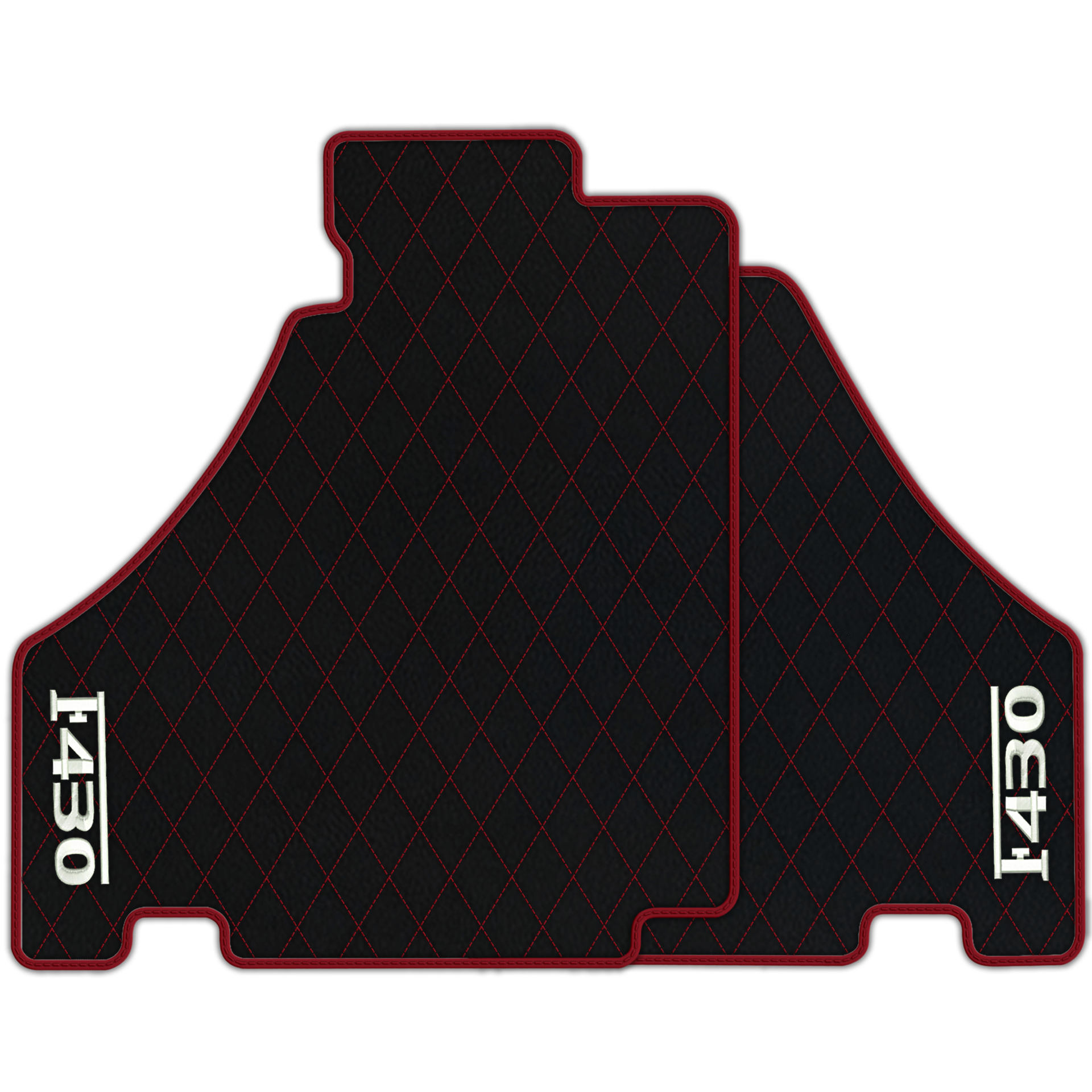Luxury Black Leather Floor Mats for Ferrari F355 (1994-1999)