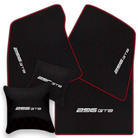 Premium Custom Black Leather Floor Mats for Ferrari FF (2011-2016)