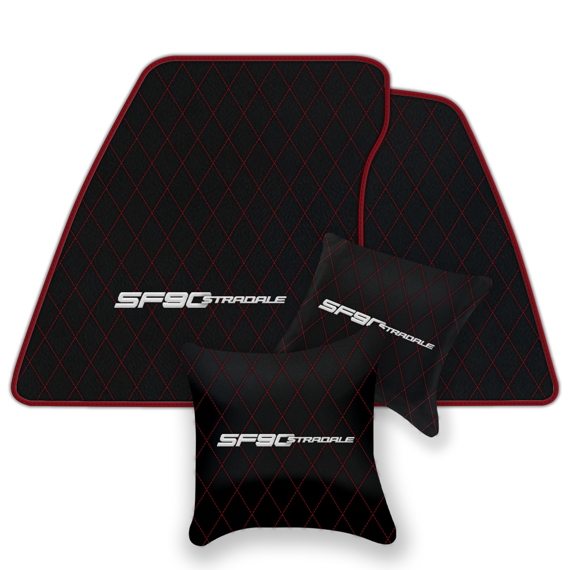 Premium Black Leather Floor Mats for Ferrari 360 (1999-2005)