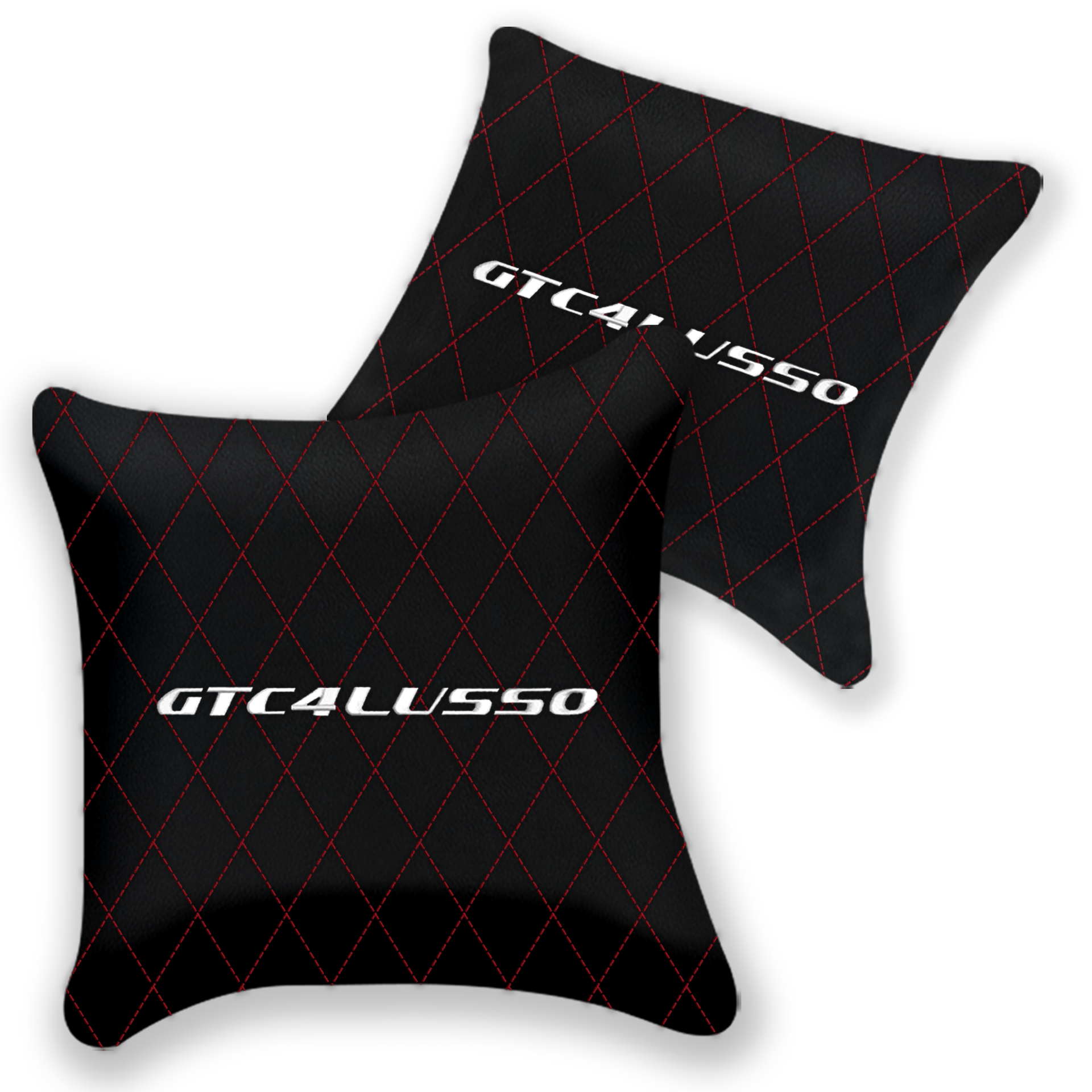 Custom Black Leather Pillows for Ferrari GTC4 Lusso - Set of 2