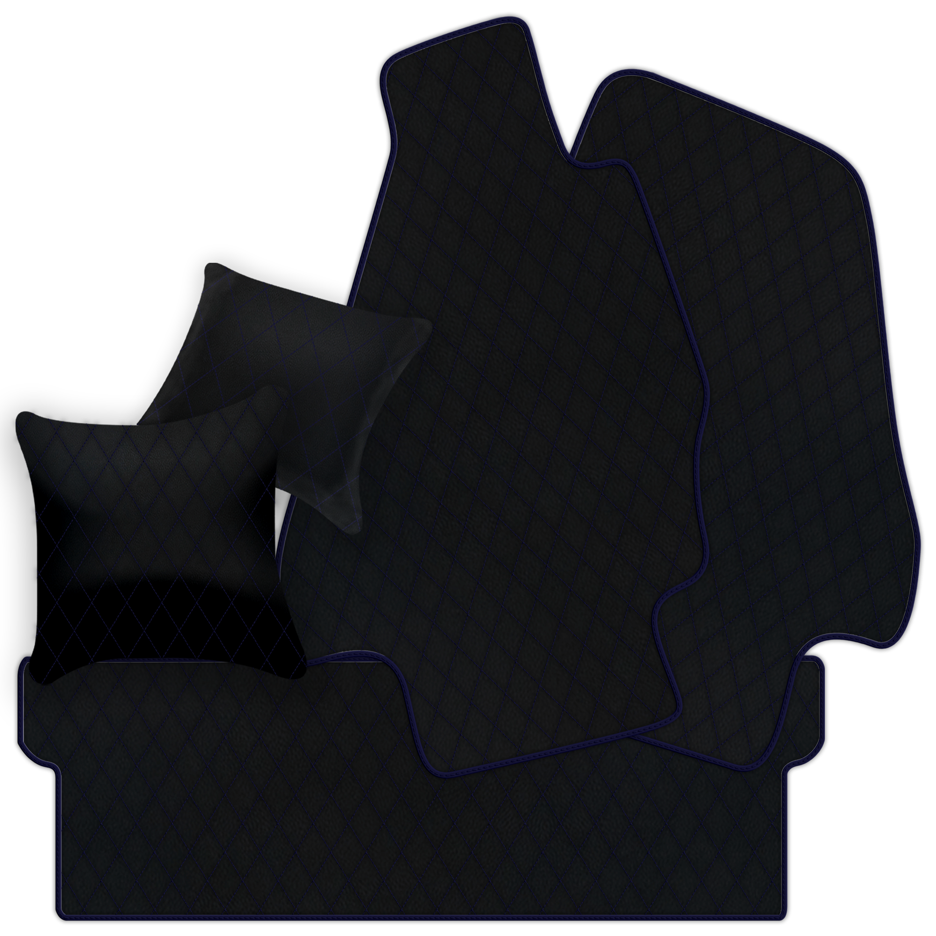 Premium Black Leather Floor Mats for Ferrari Testarossa (1984-1996)