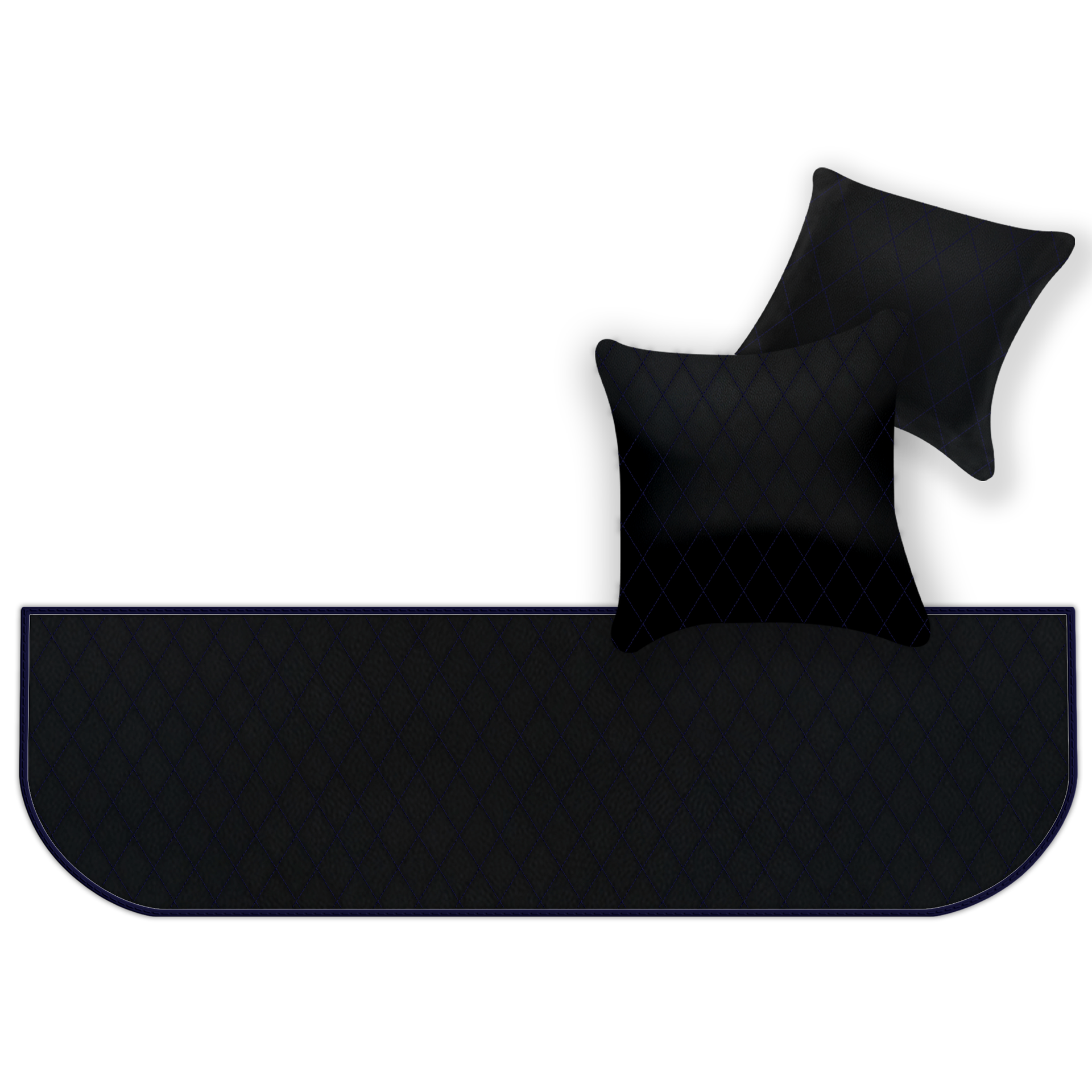 フェラーリ 550 マラネロ (1996-2002) 用シングル ダイヤモンド パターンのカスタマイズ可能なレザー フロア マット - AutoWin