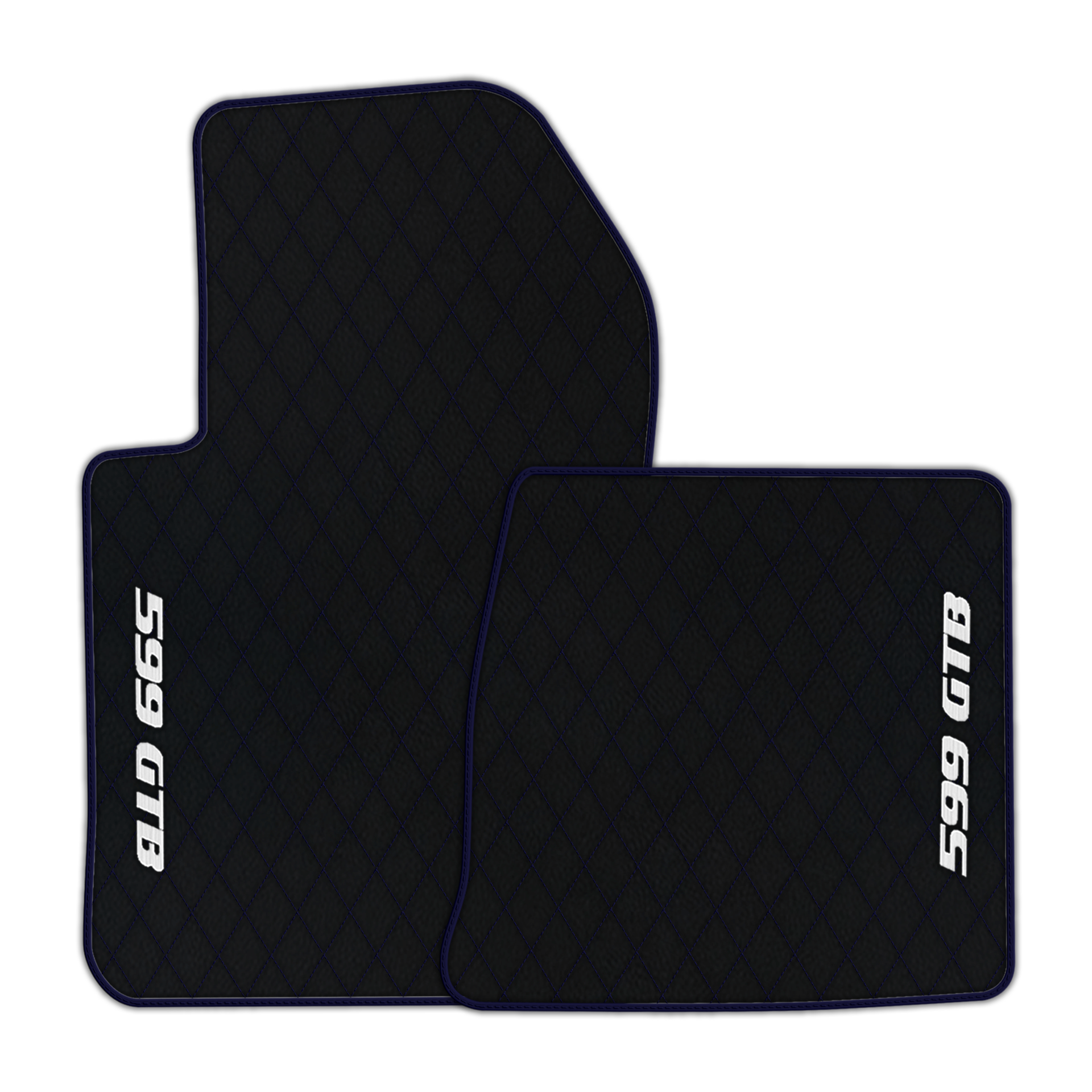 Custom Black Leather Floor Mats for Ferrari 599 Coupe (2006-2012)