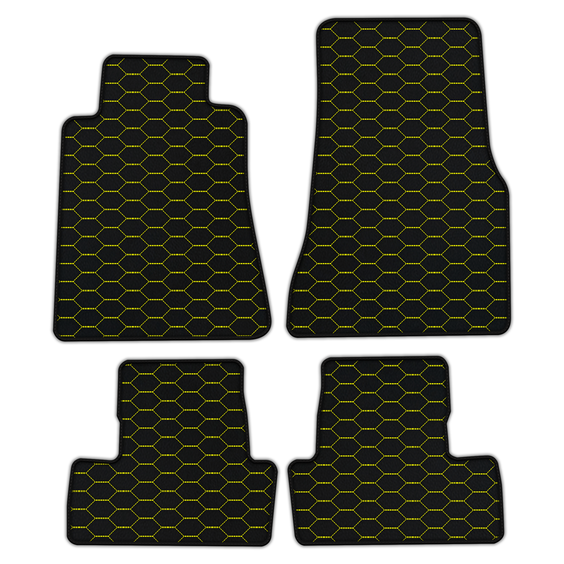 Customizable Leather Floor Mats with Divario Pattern for Ford Mustang V (2004-2010)